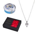 ⁦بوكس هداية اسود ( القلادة + اللؤلؤة )⁩ - الصورة ⁦3⁩